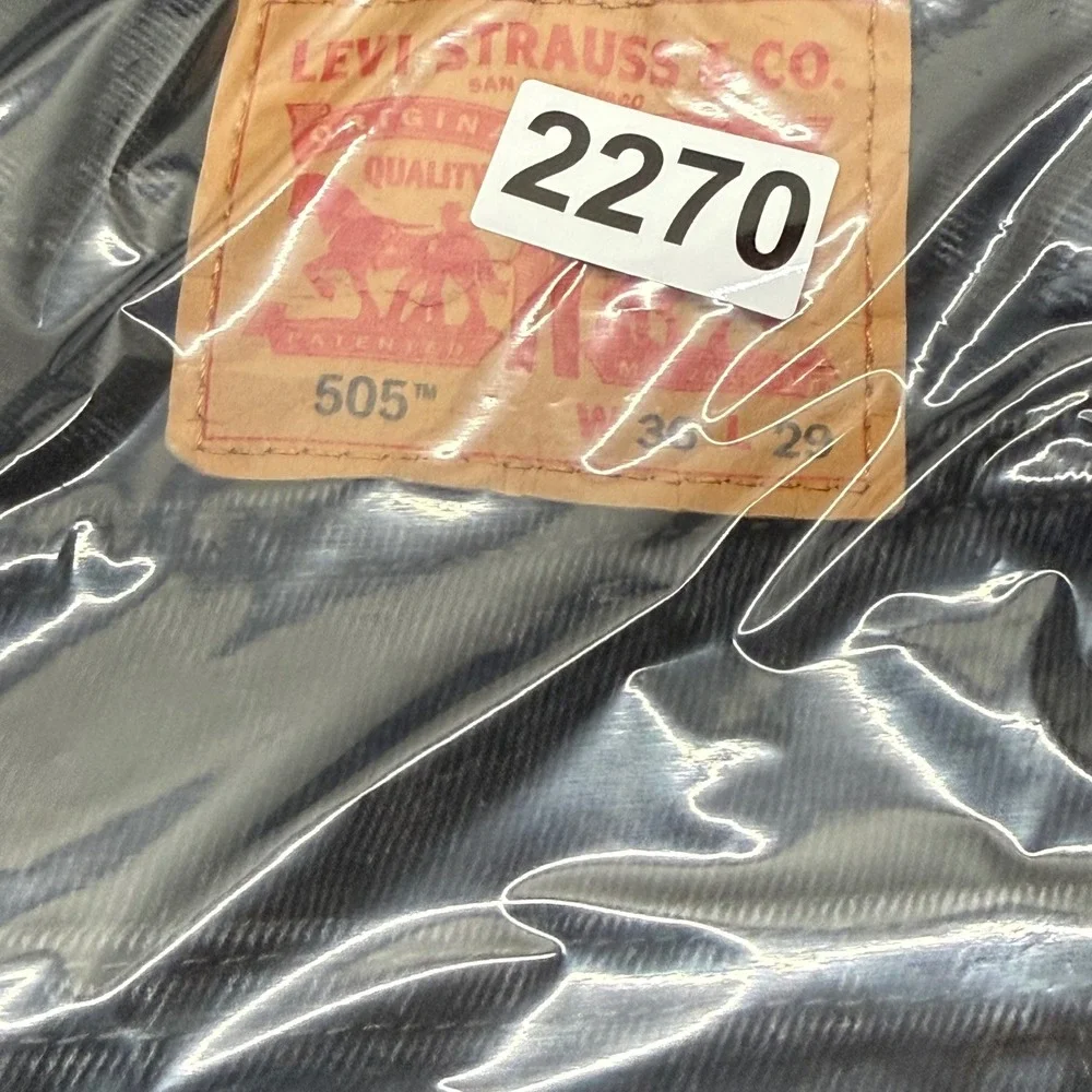 Levi's 505 Regular Fit Jeans Mens 36x29 Black Faded Straight Leg‎ Denim